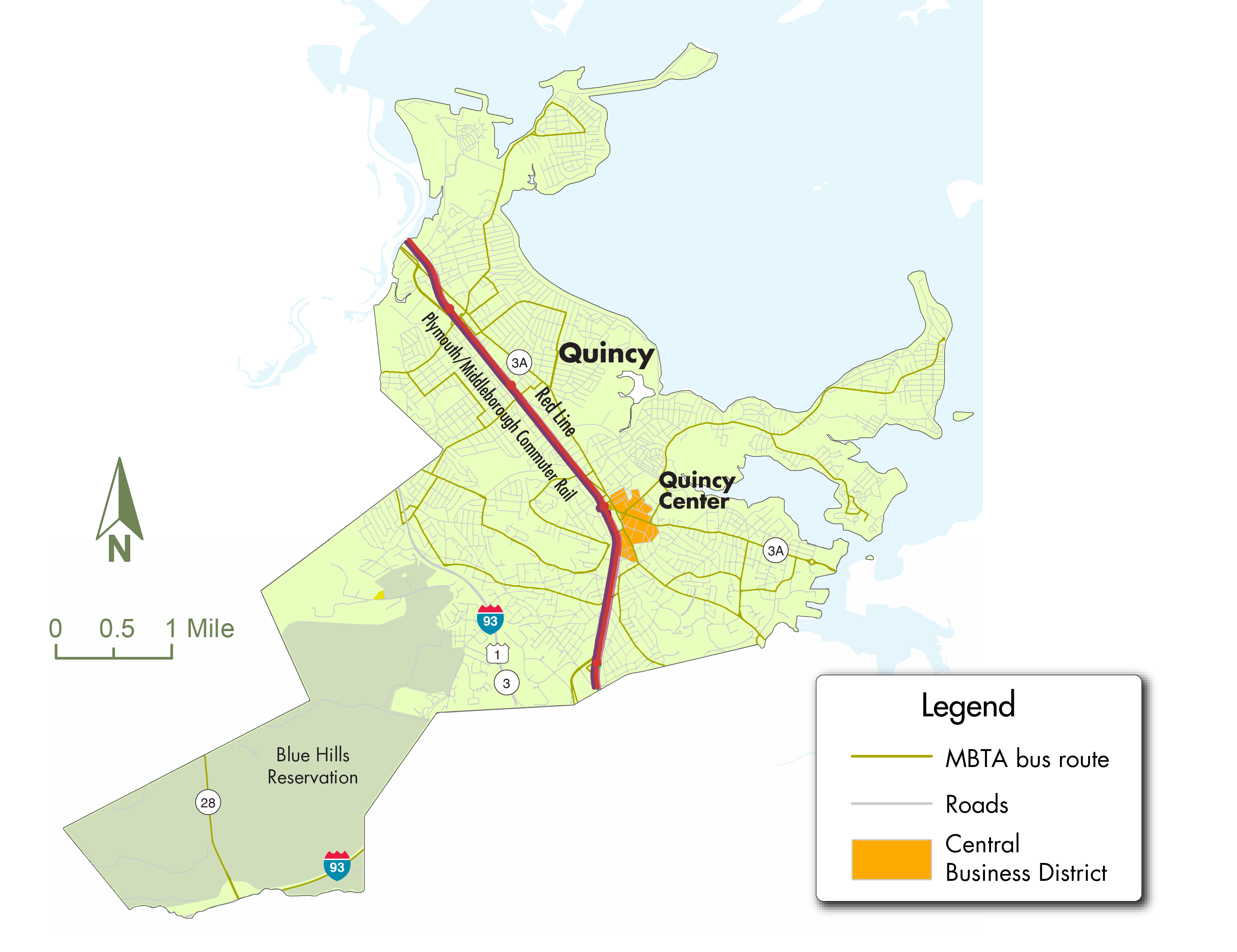map of Quincy CBD